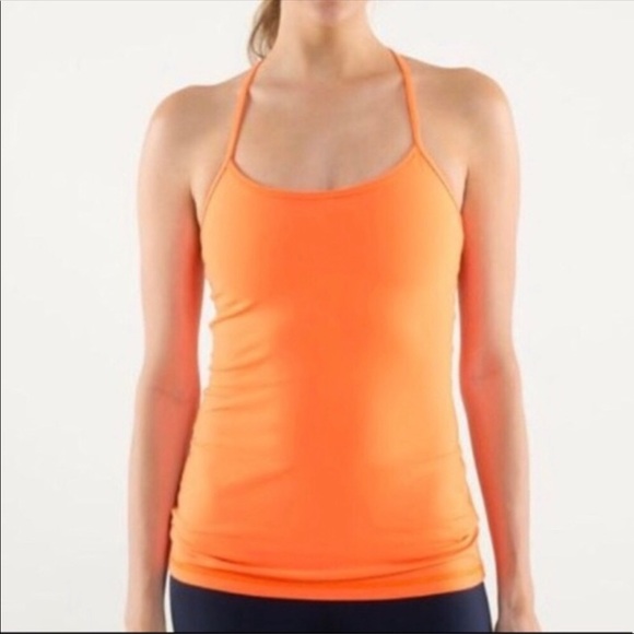 lululemon athletica Tops - Lululemon Orange pawer Y Tank